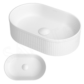 Комплект 2 в 1 умывальник Roxen Royal Oval M 110170M-B с донным клапаном