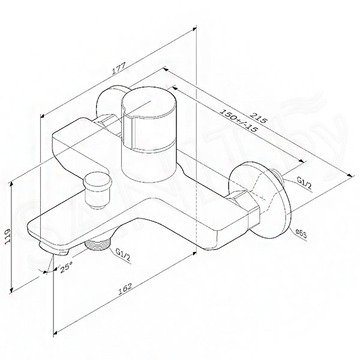 Смеситель для ванны AM.PM X-Joy F85A10500 TouchReel