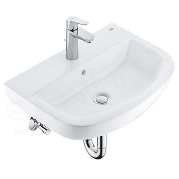 Комплект умывальник Grohe Bau Ceramic 39471000 со смесителем Start Edge и сифоном