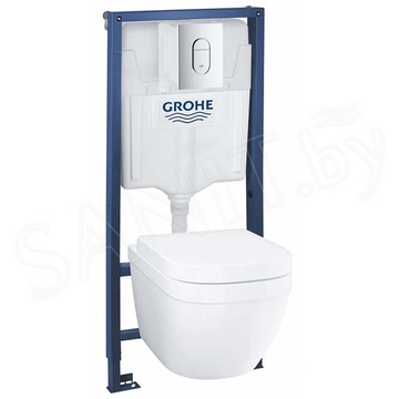 Комплект инсталляции Grohe Solido 4 в 1 с подвесным унитазом EuroCeramic 39536000