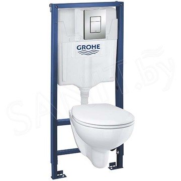 Комплект инсталляции Grohe Solido 5 в 1 с подвесным унитазом Bau Ceramic 39586000