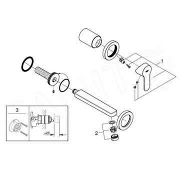 Смеситель встраиваемый Grohe BauEdge 20474000