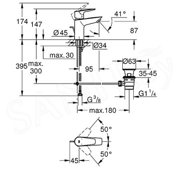 Смеситель для умывальника Grohe BauEdge 23894001