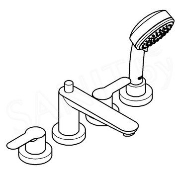Смеситель на борт ванны Grohe BauEdge 2512000A