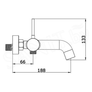 Смеситель для ванны Vivi Felice 0640 Bianco opaco