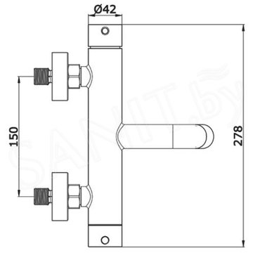 Смеситель для ванны Vivi Felice 0640 Cromo / 0640 Nichel