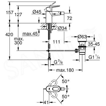 Смеситель для биде Grohe BauLoop 23338000