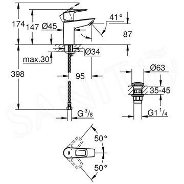 Смеситель для умывальника Grohe BauLoop 23879001