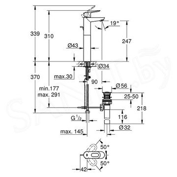 Смеситель для умывальника Grohe BauLoop 32856000