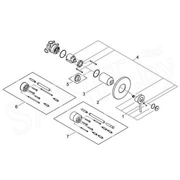 Смеситель встраиваемый Grohe BauClassic 29048000 (1 функция)