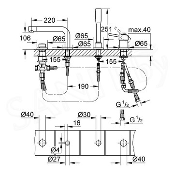 Смеситель на борт ванны Grohe Concetto New 19576002