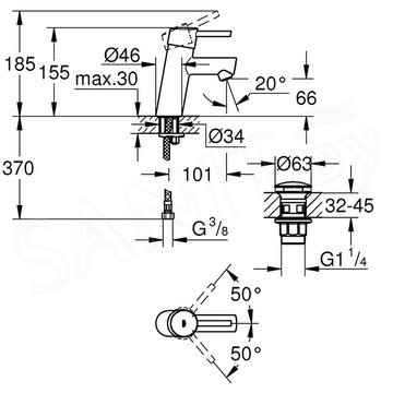 Смеситель для умывальника Grohe Concetto 23931001
