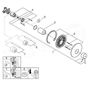 Смеситель встраиваемый Grohe Concetto 32213001 (1 функция)