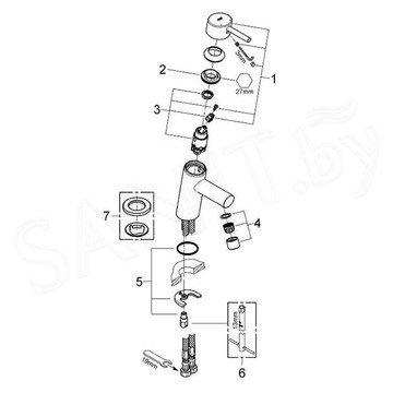 Смеситель для умывальника Grohe Concetto New 3224010E 