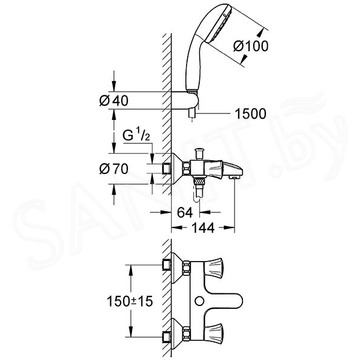 Смеситель для ванны Grohe Costa L 2546010A