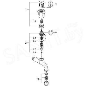 Смеситель для кухонной мойки Grohe Costa L 30098001 на одну воду