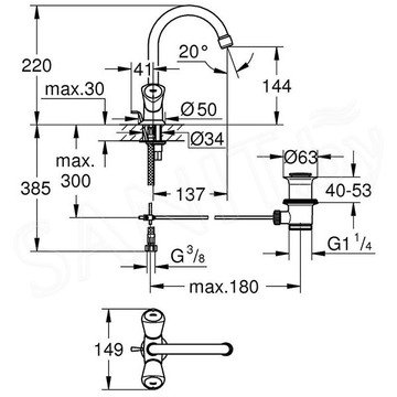 Смеситель для умывальника Grohe Costa S 21257001