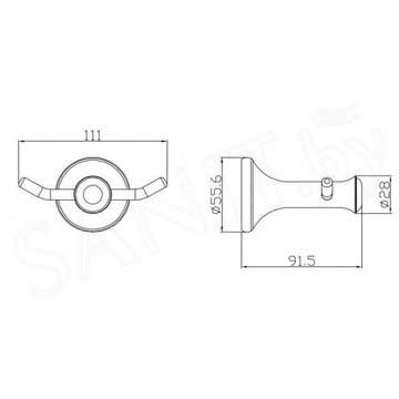 Крючок CeramaLux Valencia 88501G