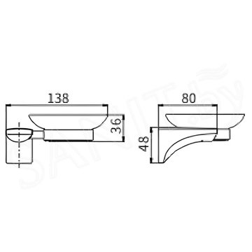 Мыльница CeramaLux Monelli 70004