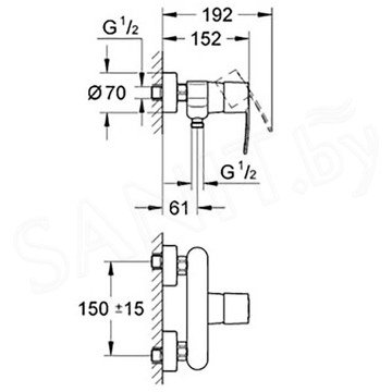 Смеситель для душа Grohe Wave Cosmopolitan 23208000