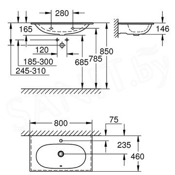 Умывальник Grohe Essence Ceramic 3956700H / 3956800H