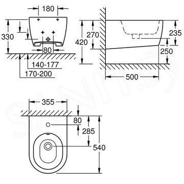 Подвесное биде Grohe Essence Ceramic 3957400H