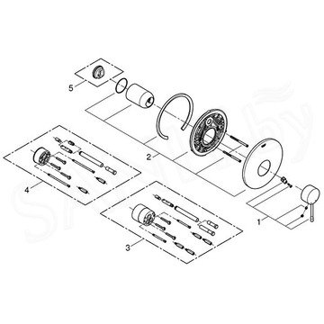 Смеситель встраиваемый Grohe Essence 19286A01 (1 функция)