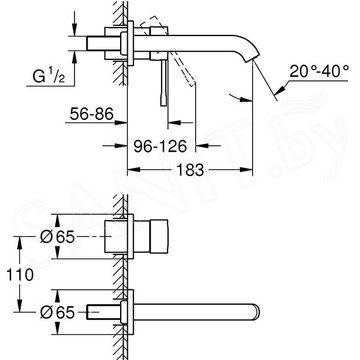 Смеситель встраиваемый Grohe Essence 19408A01 / 19408AL1