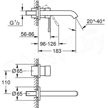 Смеситель встраиваемый Grohe Essence 19408BE1 / 19408EN1