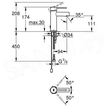 Смеситель для умывальника Grohe Essence 32899001