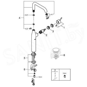 Смеситель для умывальника Grohe Essence 32901A01 / 32901AL1