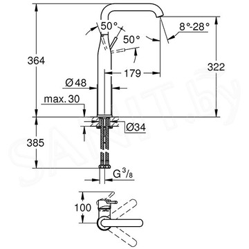 Смеситель для умывальника Grohe Essence 32901DA1 / 32901DL1