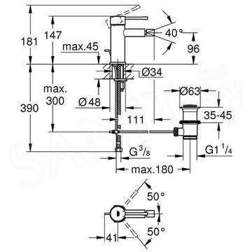 Смеситель для биде Grohe Essence 32935DA1 / 32935DL1