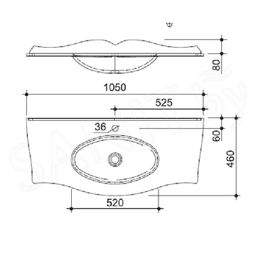 Умывальник Caprigo Bourget 100 OW15-11014-R001