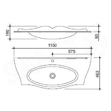 Умывальник Caprigo Bourget 120 OW15-11016-B014