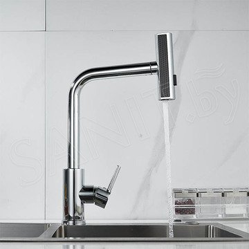 Смеситель для кухонной мойки Shevanik S263 с выдвижным изливом