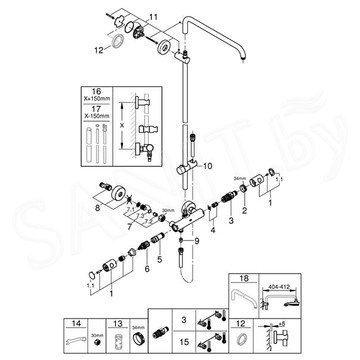 Душевая стойка Grohe Euphoria 26241000 с термостатом