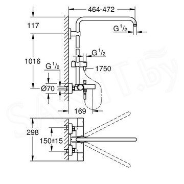 Душевая стойка Grohe Euphoria 26243000 с термостатом