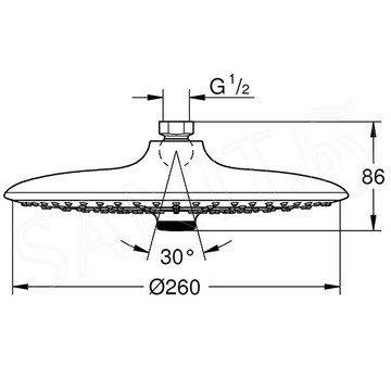 Верхний душ Grohe Euphoria 260 SmartControl 26455000 (3 режима)