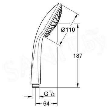 Душевая лейка Grohe Euphoria 110 Champagne 27222000