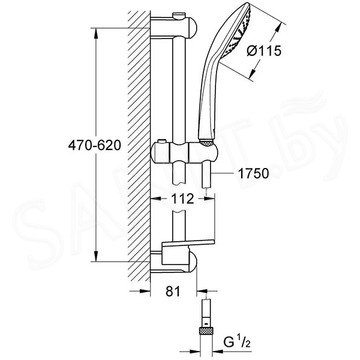 Душевой гарнитур Grohe Euphoria 110 Моno 2726600E