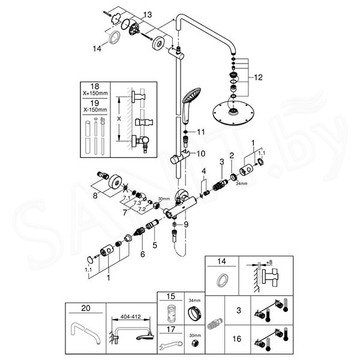 Душевая стойка Grohe Euphoria 210 27964000 с термостатом