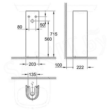 Пьедестал Grohe Euro Ceramic 39202000