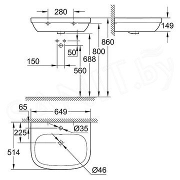 Умывальник Grohe Euro Ceramic 3932300H