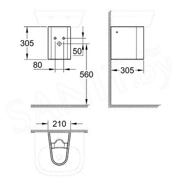 Полупьедестал Grohe Euro Ceramic 39325000