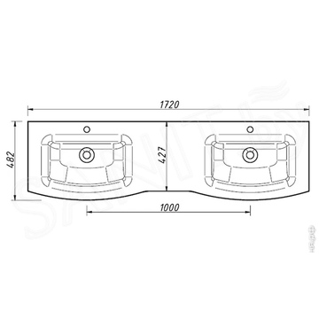 Умывальник Caprigo Integra 170 GC18R INT170