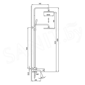 Душевая стойка Gappo G2406