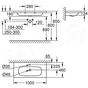 Умывальник Grohe Euro Ceramic 3958500H