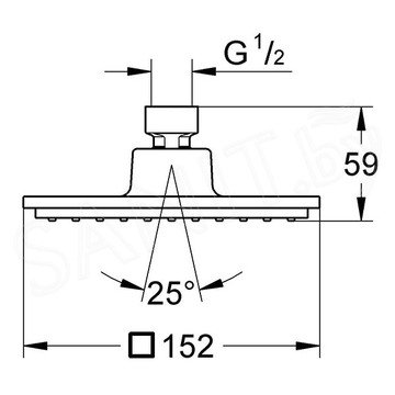 Верхний душ Grohe Euphoria Cube 150 27705000