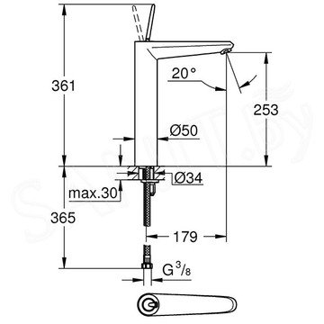 Смеситель для умывальника Grohe Eurodisc Joy 23428000
